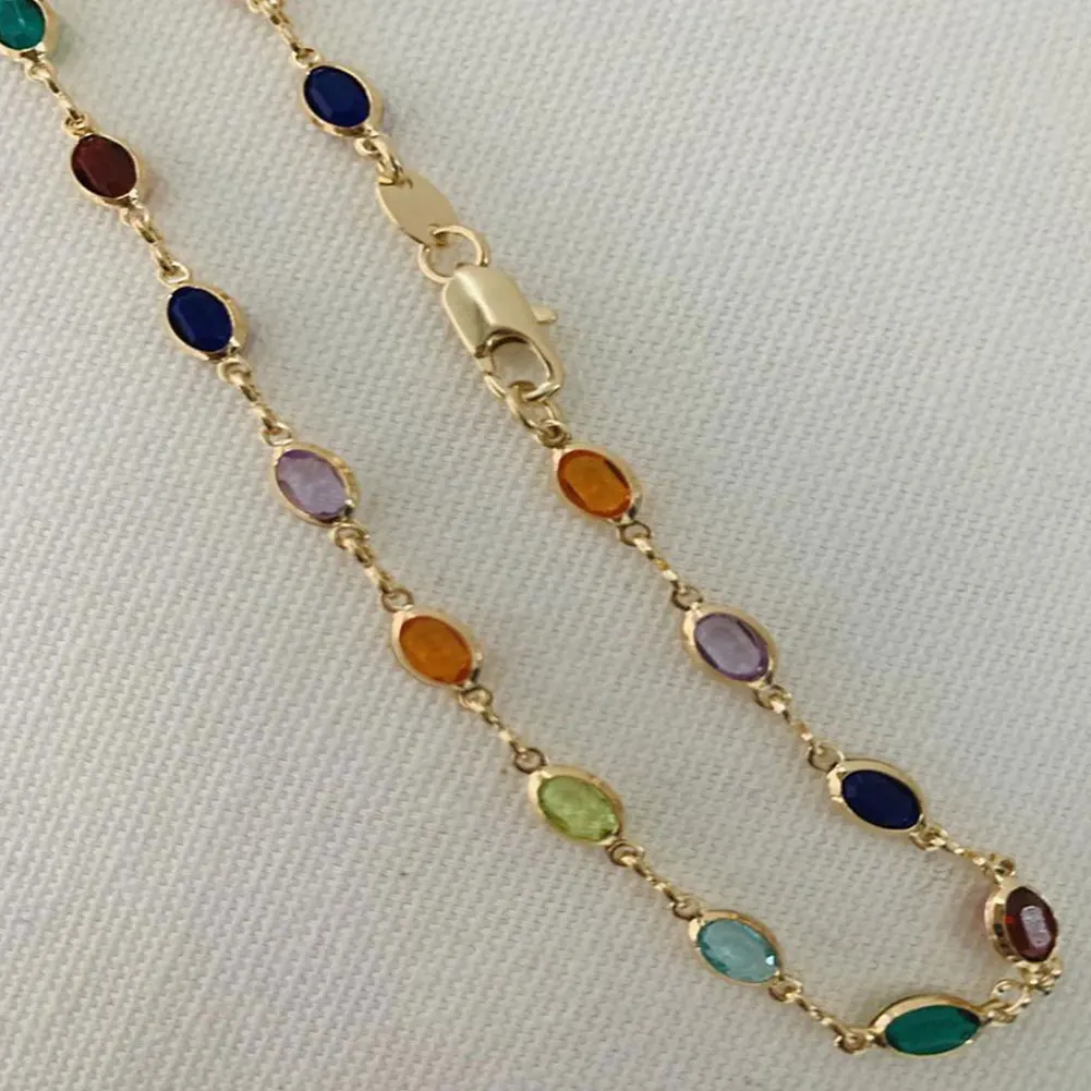 Fashion Colorful Crystal Beads Drop Anklets for Women Boho Gold Color Chain Ankle Bracelet Leg Bracelet Ocean Beach Foot Jewelry bead bracelet beads anklet fashion accessories