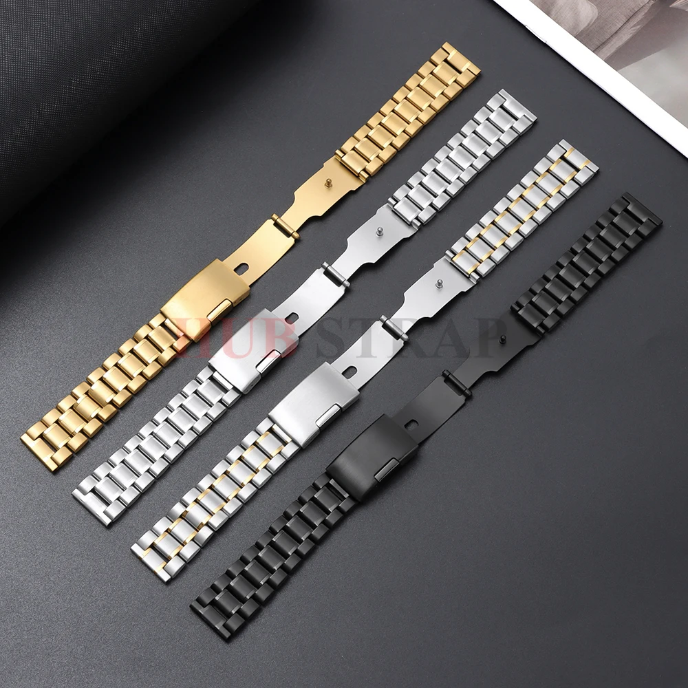Elegant Stainless Steel Watch Strap - Versatile Replacement Band