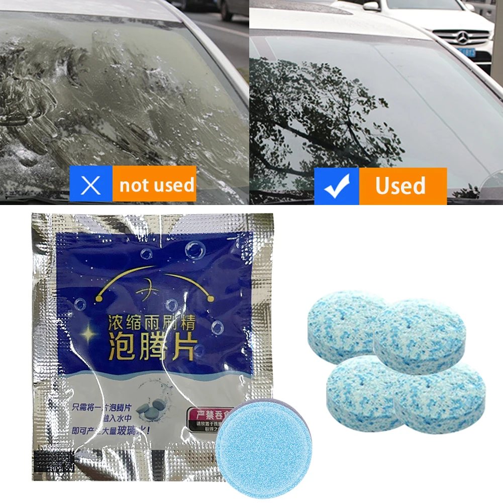 10/20/40/50/100/200PCS Auto Windscreen Cleaner Effervescent Auto Glasses Cleaner Windshield Car Wiper Glass Solid Clean