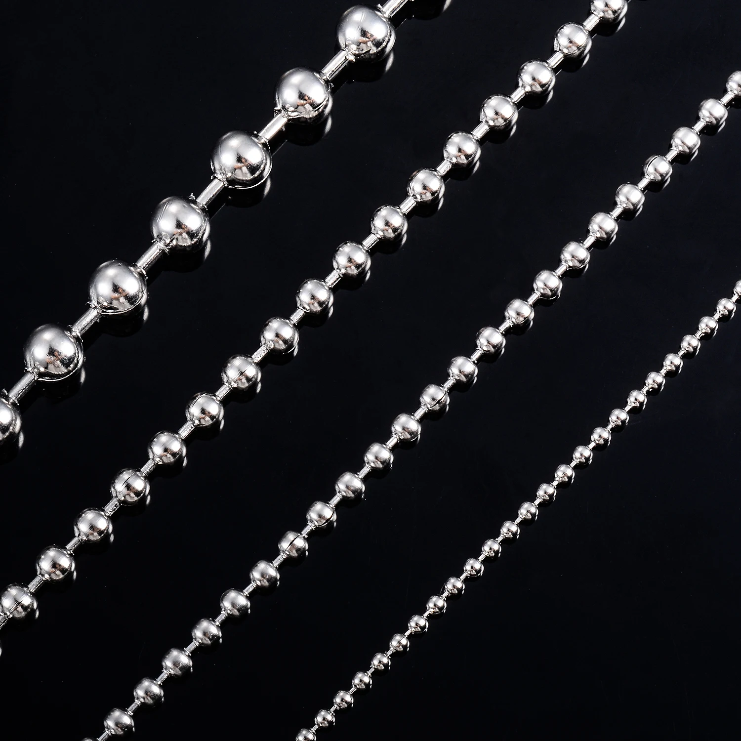Stainless Steel Beads Ball Chain Bracelets 1.5/2/3/4.5mm 1pc For Women Men Fashion Jewelry Gift stainless steel bracelet,chain bracelet,beaded bracelet