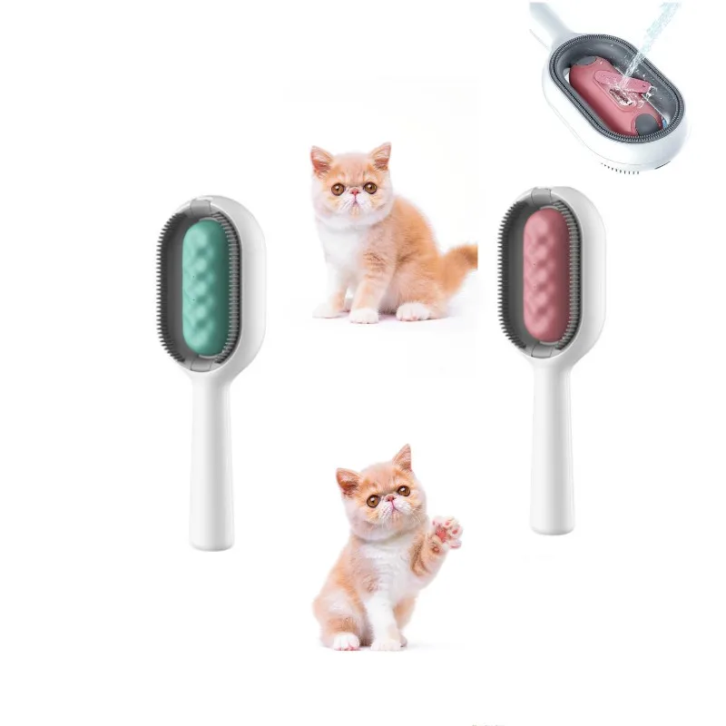 

Pet Grooming Brush with Water Tank Cat Comb Hair Remover Self Cleaning Slicker Brush Pet Massage Brushes for Long&Short Haired