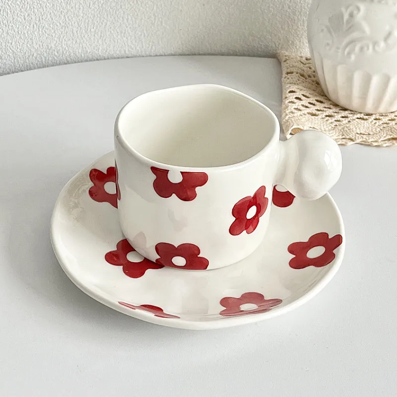 심플하고 스타일리쉬한 커피잔, 접시, 귀여운 우유컵, 기념품, 머그컵, 디저트 접시