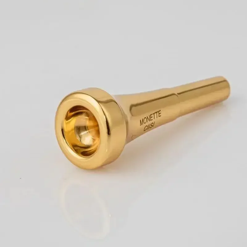 1PCS Monette Bb Trumpet Mouthpiece 7C 5C 3C Size Pro Silver/Gold Plated Copper Trumpet Accessories
