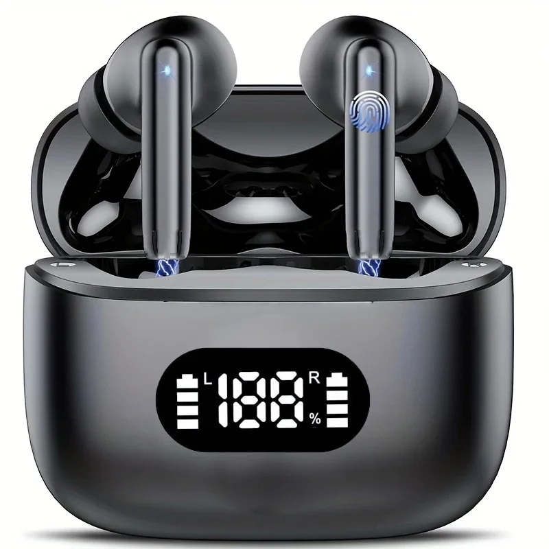 ตัวเลือกสินค้า หูฟังไร้สาย ตัดเสียงรบกวน บลูทูธ 5.3 พร้อมจอ LED