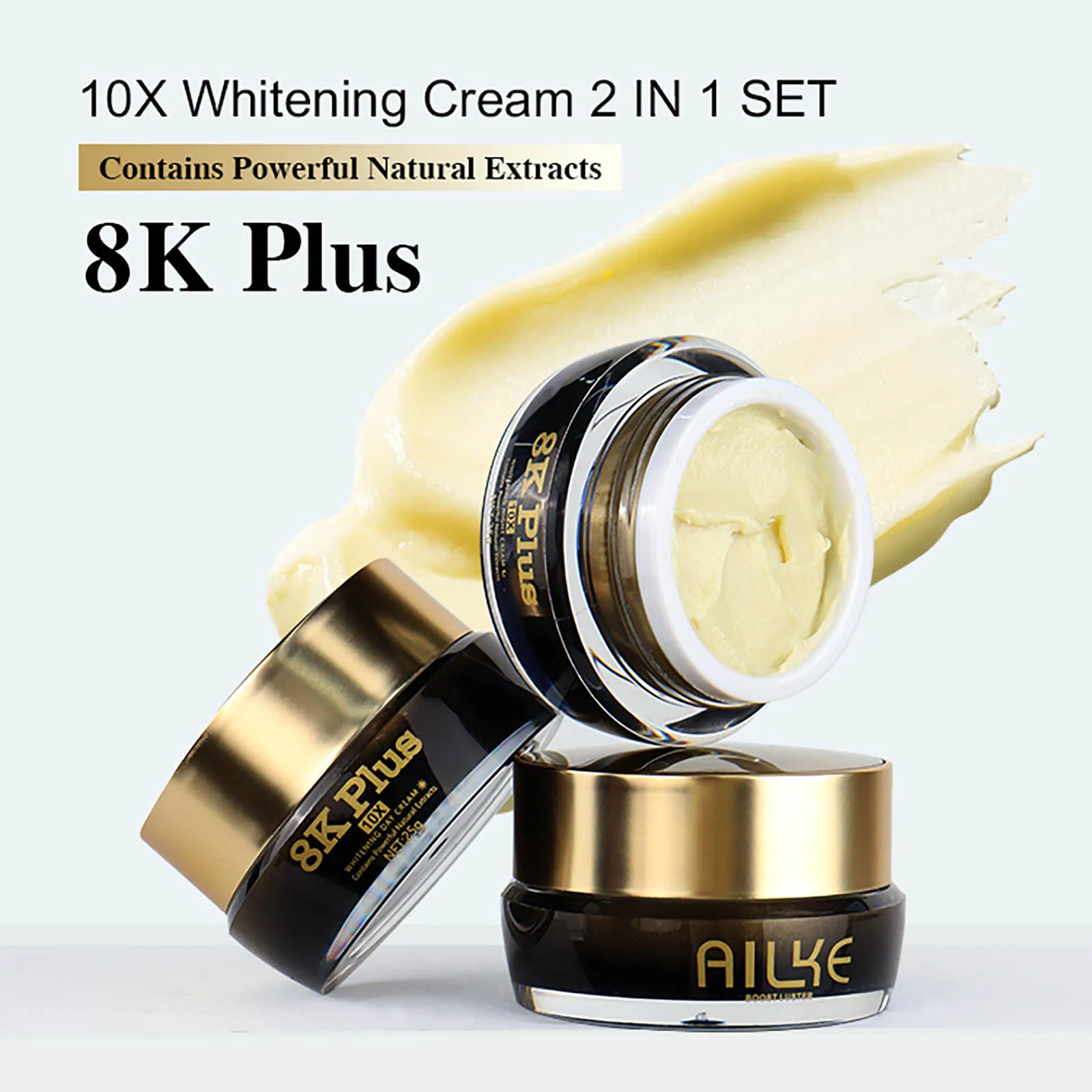 

AILKE Whitening Face Cream, Antioxidant, Reduce Dark Spots, Inhibit Melanin, Anti-aging, With Collagen, Niacinamide, Glutathione