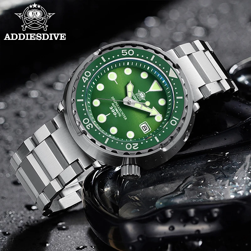 

ADDIESDIVE NEW Automatic Mechanical Watch for Men Tuna Series 316L Stainless Steel 30bar Waterproof Diver Sapphire Men's Watches