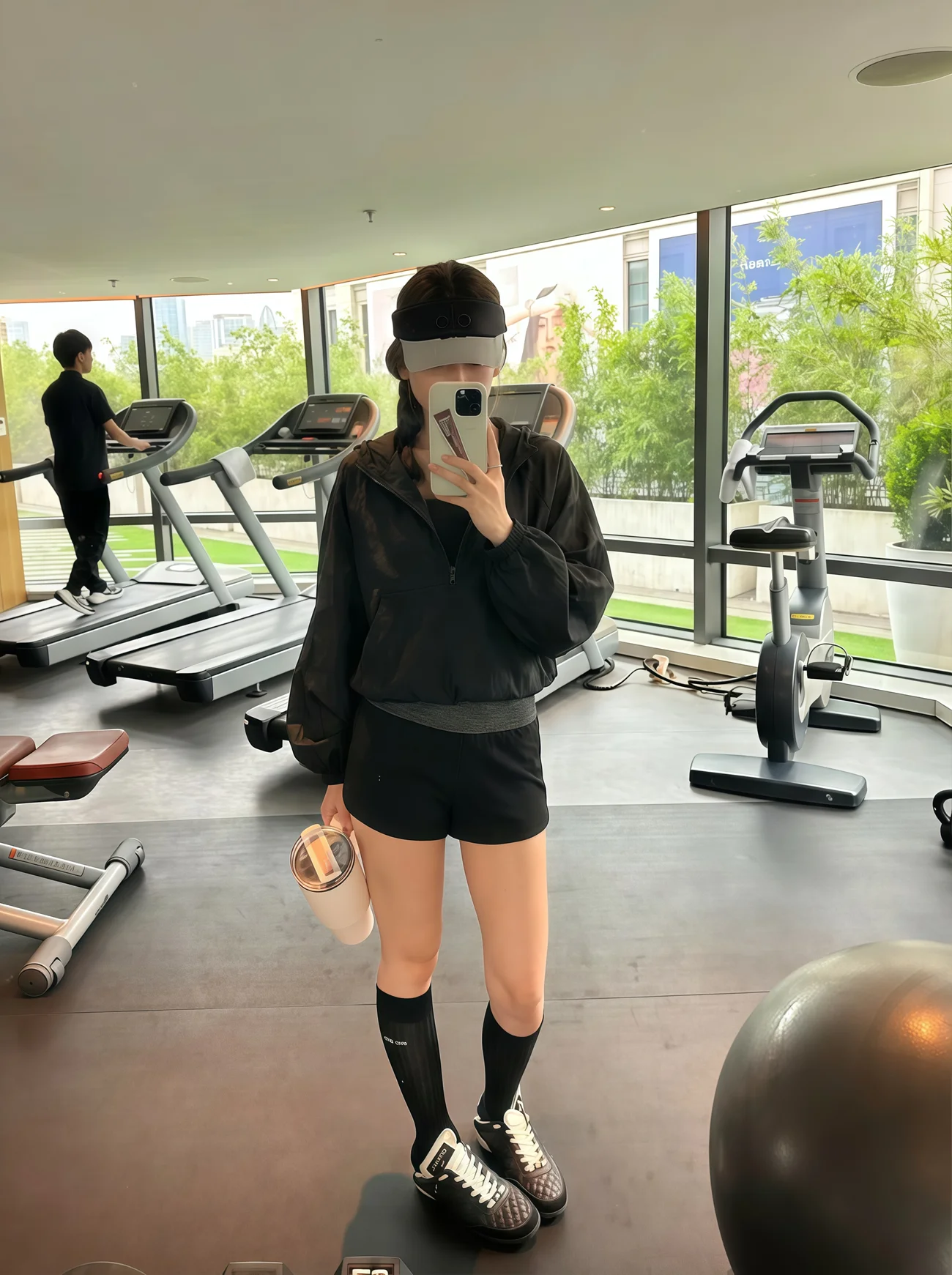 Luqi Lulu 봄 여름 하프 지퍼 후드 스포츠 자켓 여성 짧은 느슨한 다목적 야외 러닝 코트 통기성 여성용 후드