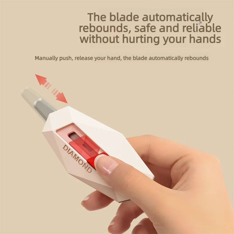 1/3개입 박스 커터, 안전 라운드팁 블레이드, 자석식 박스 커터, 상자 열기, 봉투 열기 및 일상적인 절단 작업에 이상적