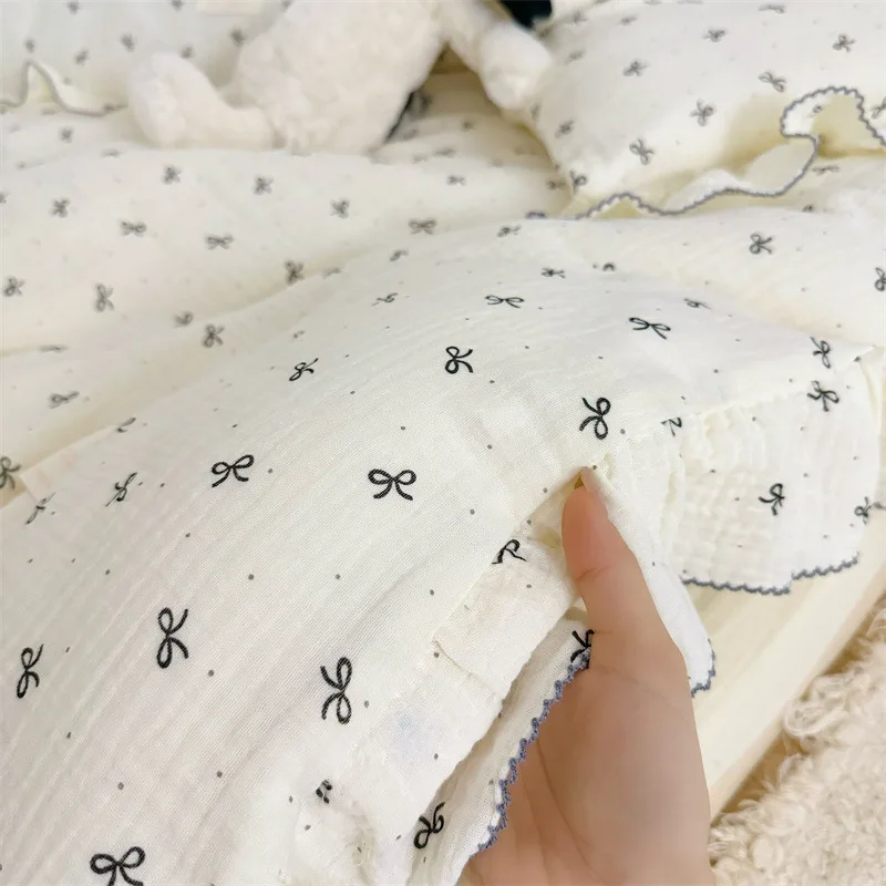 Duvet cover Children's Cotton Bedding Set Cotton Muslin Duvet Cover Set Twin Size with Pillow Covers