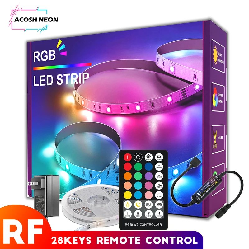 Светодиодная ленсветильник rgb с 28 клавишами Радиочастотный пульт дистанционного