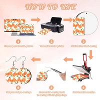 Unfinished Heat Transfer Earrings Sublimation Blanks Earrings with Ear Hooks 2