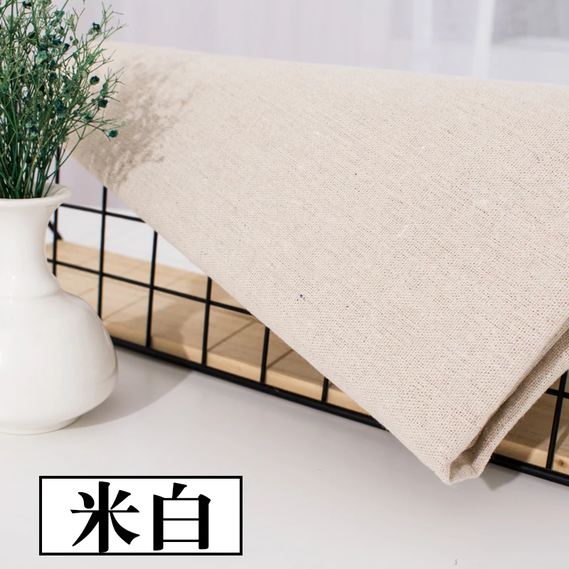 50x155cm 원시 천 가짜 리넨 코튼 원단 거친 솔리드 리넨 원단 DIY 바느질 보관 가방 및 베개 케이스 배경 원단