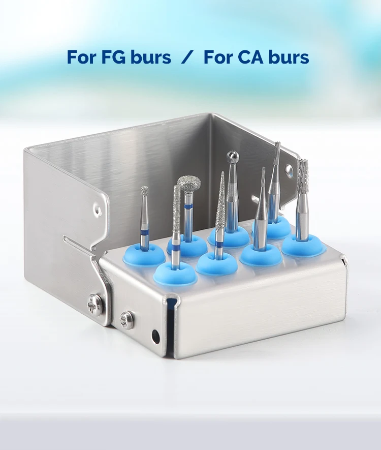 AZDENT Dental-Bohrerhalter, Sterilisator, 8/30 Löcher für FG/CA-Bohrer, Block-Organizer, Autoklav-Sterilisator, Box aus Edelstahl – Detail 11