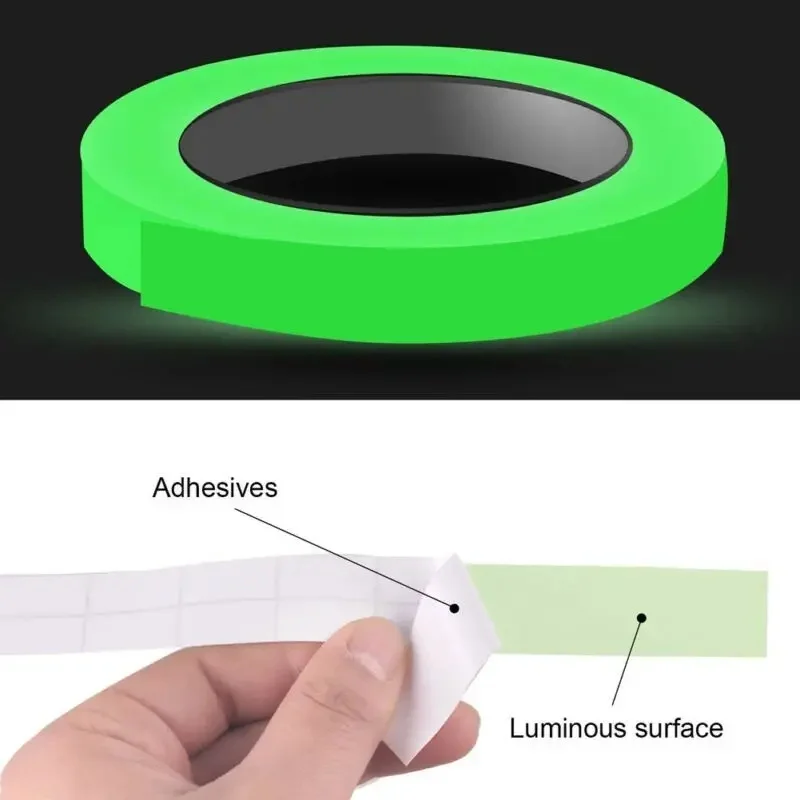 Luminous tape for warning, glow-in-the-dark fluorescent stickers for floors, stairs and steps