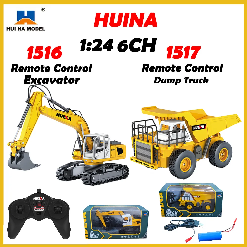 Huina Rc Excavator Dump Truck Remote Control Truck Engineering Car ...