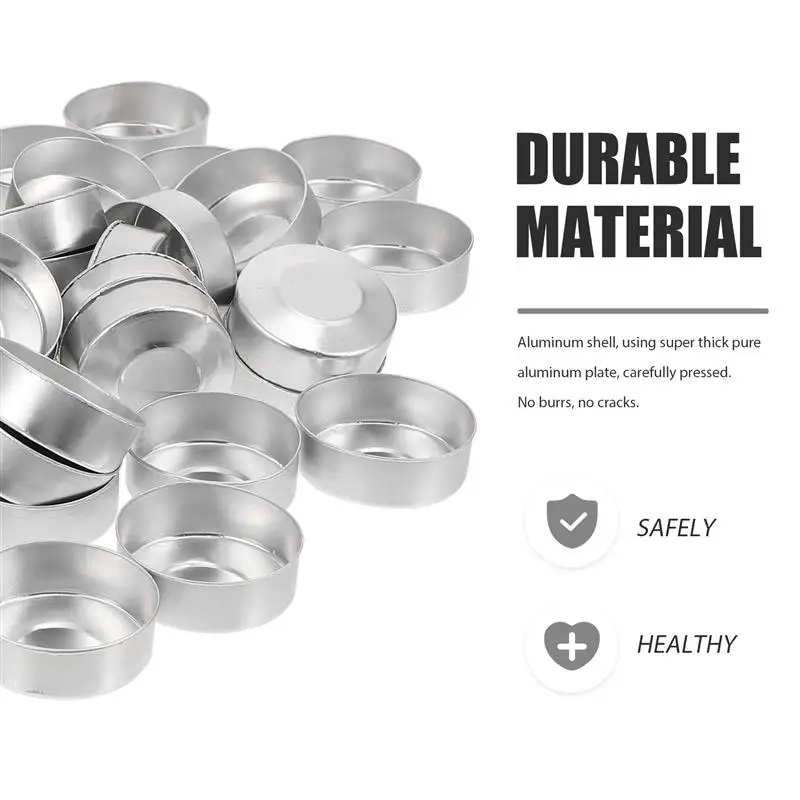 Tea Light Cup Holding Container Refillable Container Eye Shadow Tin Aluminum Tin Tealight candle holders 100 Sets