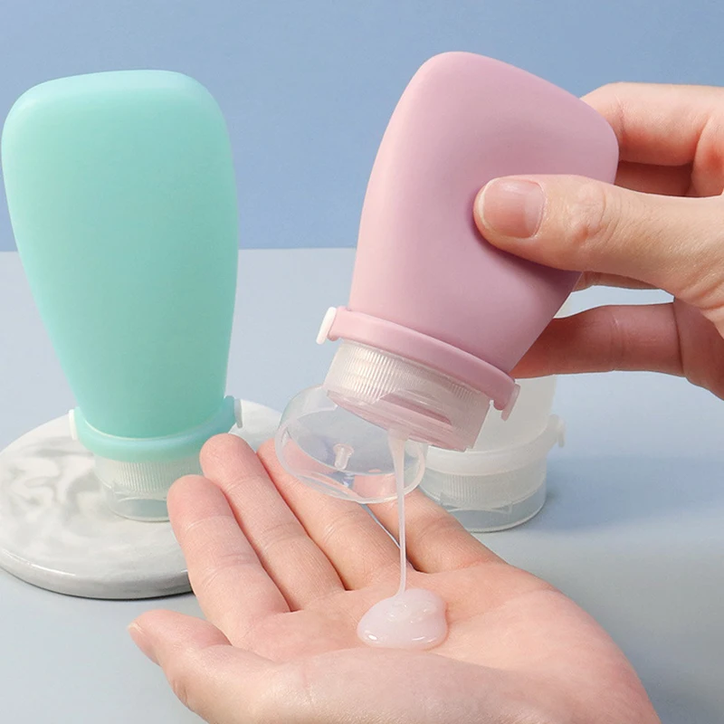 Leak-Proof Silicone Travel Bottles - Refillable Squeezable Containers for Toiletries and Liquids