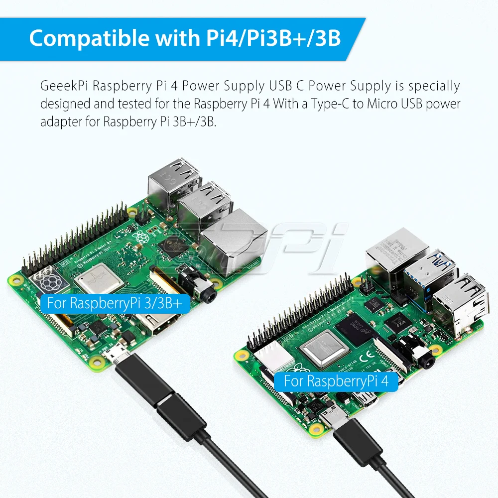 Raspberry pi 5v 4a Adaptador de Alimentação com Ligar e Desligar Eua e ue Plug Cabo Carregador Tipo-c para Raspberry pi Pi3b Mais 3b + - Imagem 2