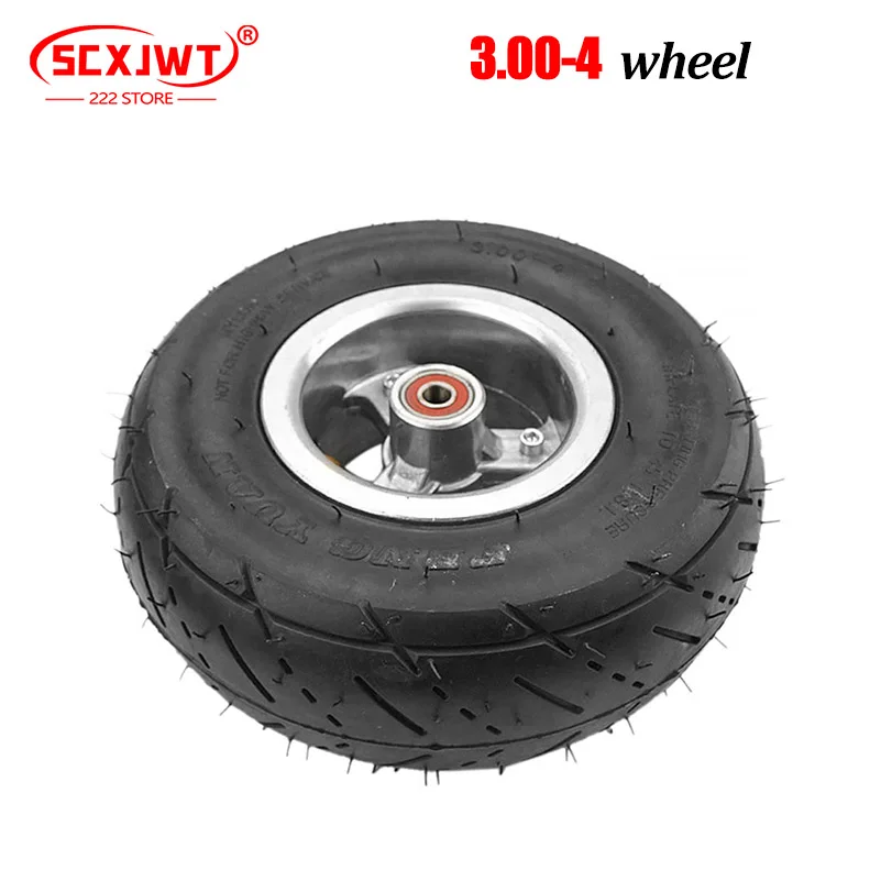 3.00-4 inch electric scooter road tire wheel 4 alloy rims hub with tyre ...