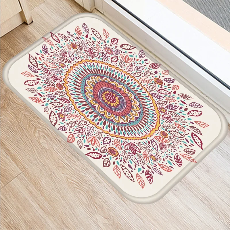 

Living Room Doormats Marble Pink Mandala Anti-Slip Home Decorative Kitchen Floor Carpet Bath Entrance Mat In Hallway Home Decor
