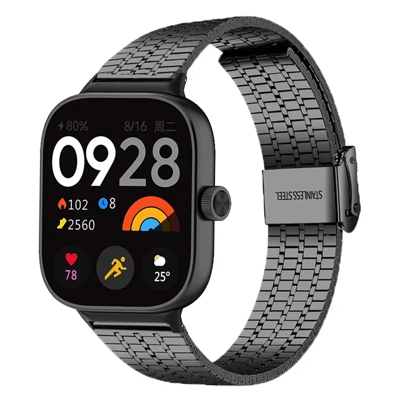 Fischschuppen-Metall Edelstahl Schnellverschluss-Armband für Xiaomi Smart Band 8 Pro/9 Pro Armband – Detail 6