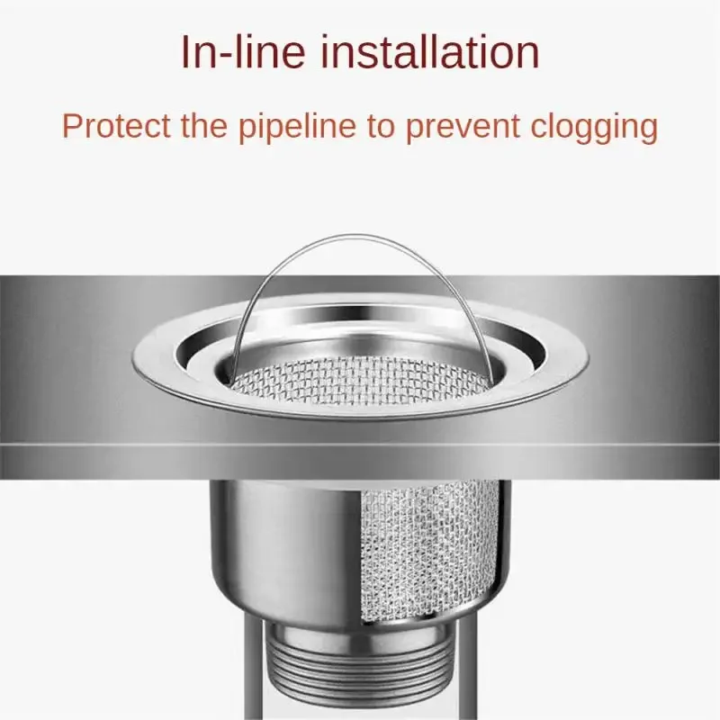 Kitchen Sink Stainless Steel Filter Sewer Mesh Strainers Disposable Sink Filter Mesh Bags Bathroom Floor Drain Hair Waste