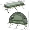 Elevated Tent with Sleeping Bag, Folding Camping Cots for Adults, Thick Air Mattress Pad, Portable Single Cot Camping Bed 4