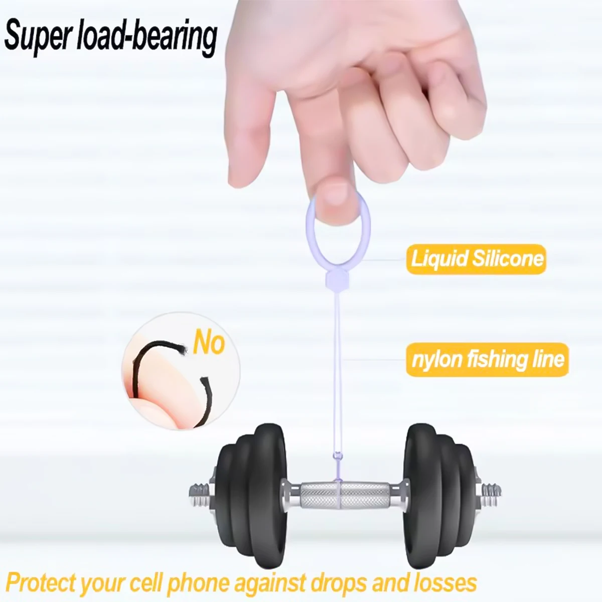 Soft Silicone Wrist Strap Lanyard Keychain
