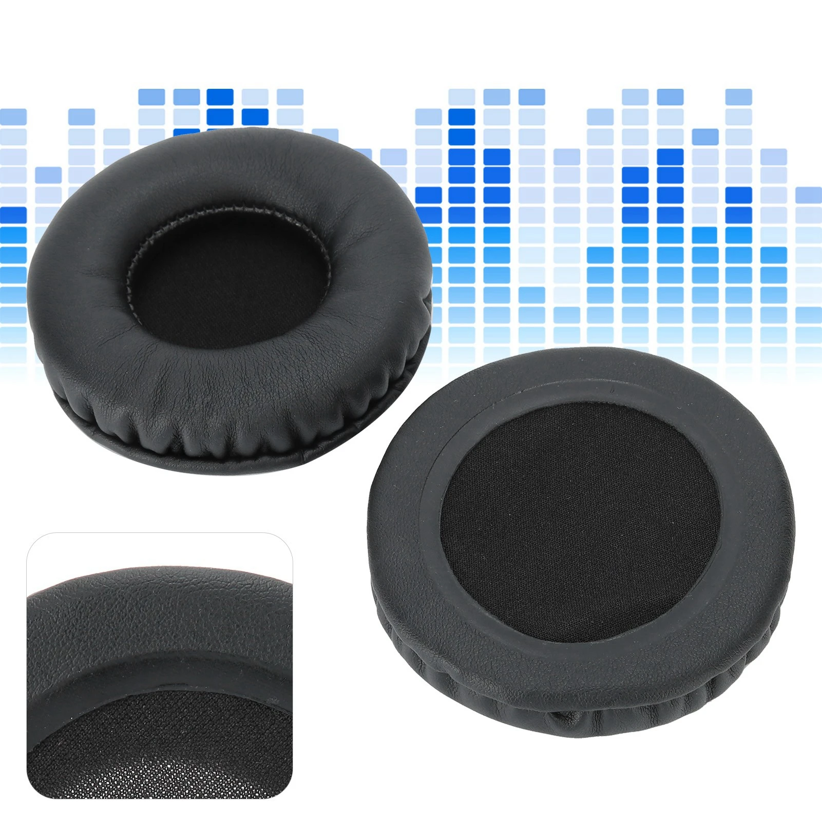 75MM Headphone Earpad 75MM Headphone Ear Cushions Replacement Headset Foam Ear Pads Covers Black Ear Cover Replacement