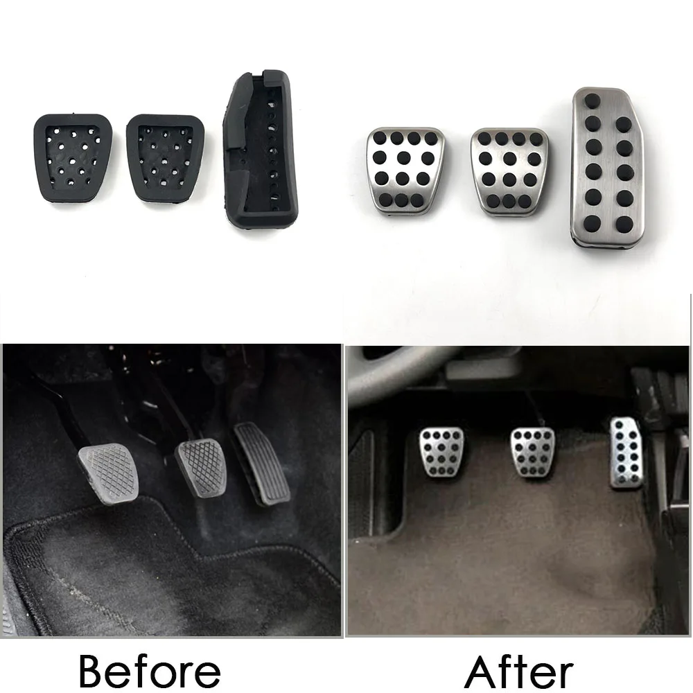 Car Accessories Gas Brake Clutch Accelerator Pedal Pad Cover For Honda Fit Jazz GK5 City Vezel HRV XR-V 2011- car accessories car pedals pedal cover