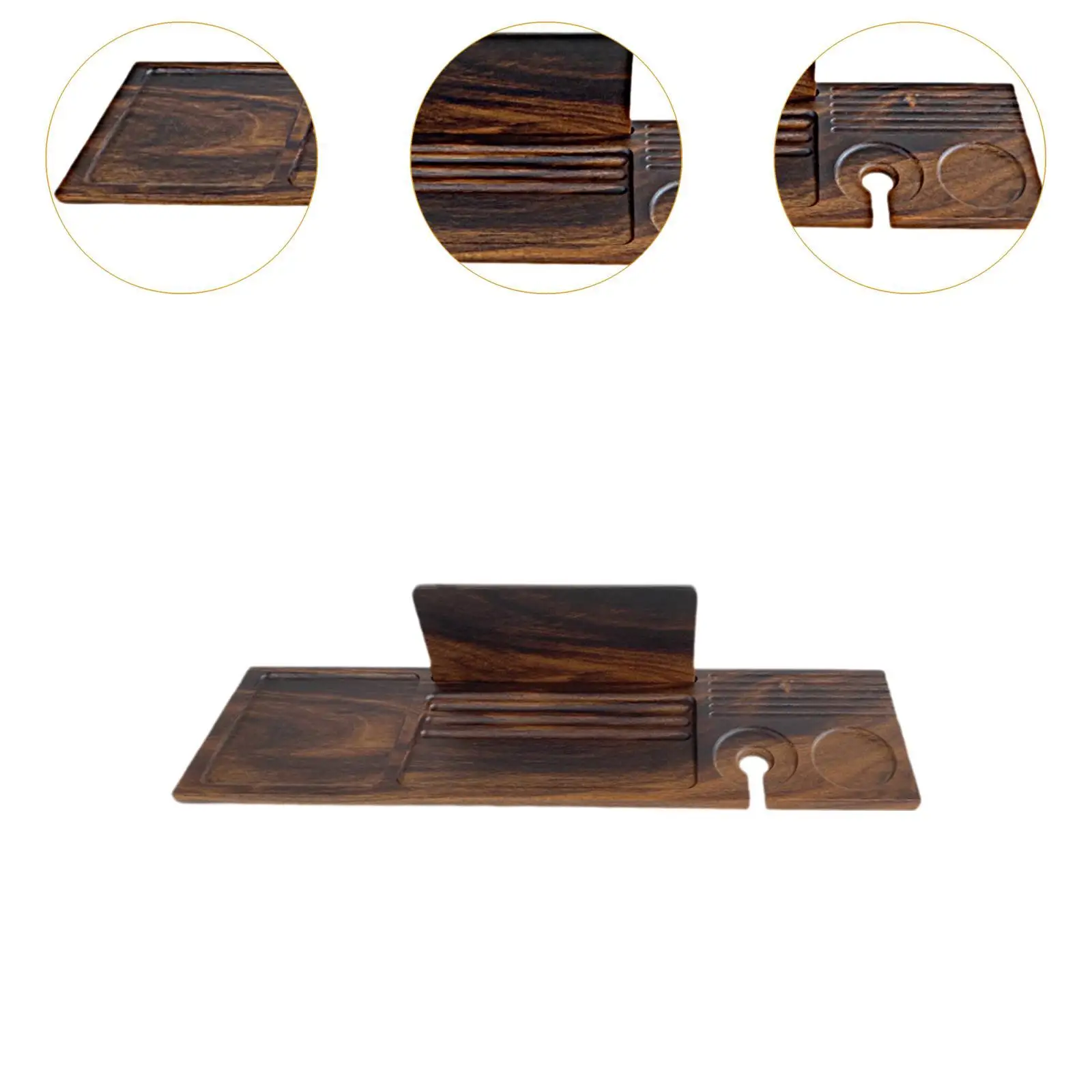 Bathtub Caddy Tray Bath Book Holder Unique Bathtub Accessories Premium Wooden Bathtub Tray for Cup Glass Bathroom Towel Tablet 5