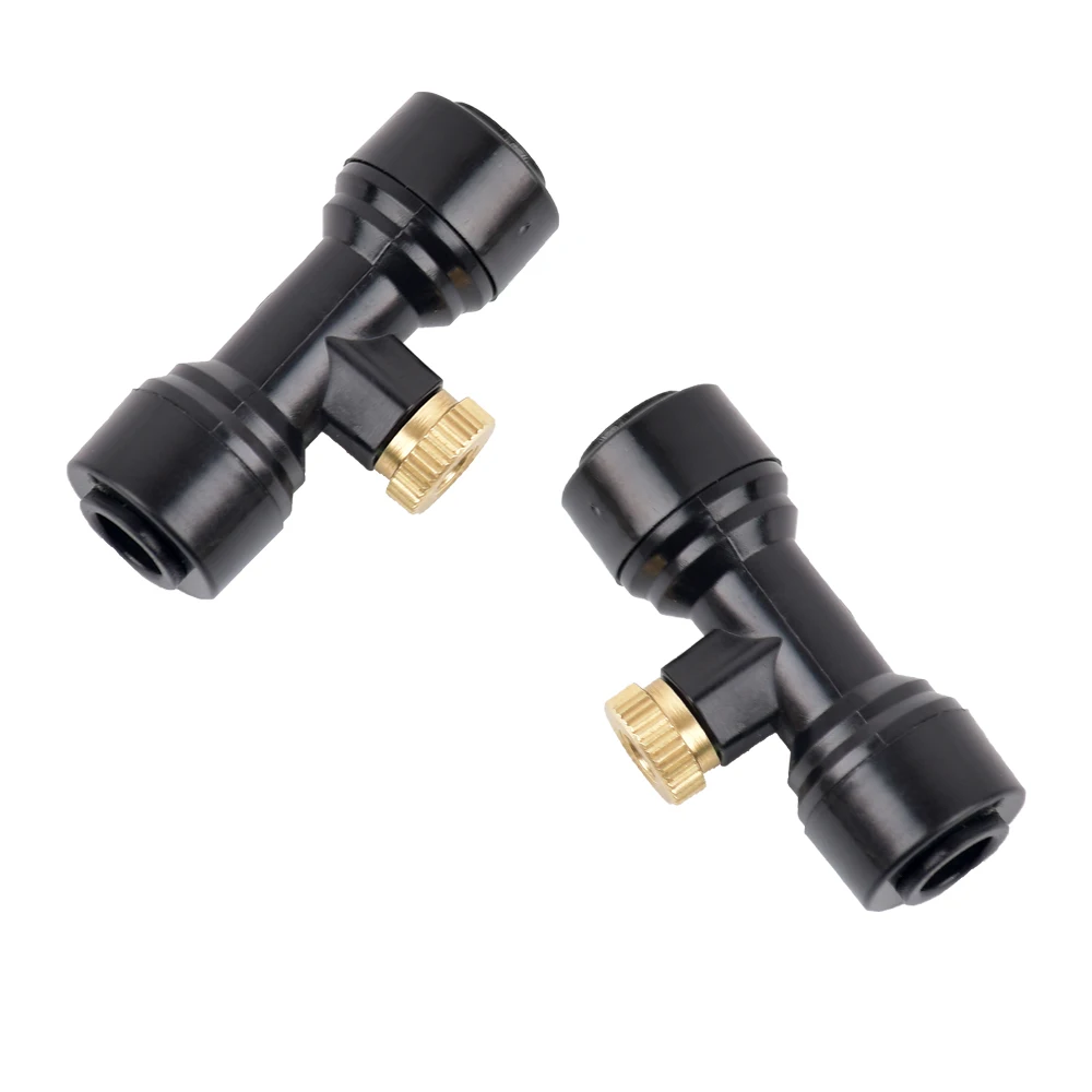 6Pcs Misting Nozzles Kit Water Misting Nozzle Tees Thread 1/4 Inch Brass Nozzle for Outdoor Garden Spray Cooling System