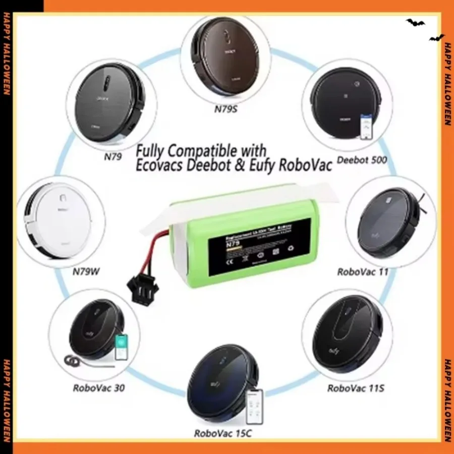 14.4V 4000mAh Battery For eufy RoboVac 15C 15T 25C 30 30C 35C MAX G10 G15 G20 G30 Hybrid Edge Robot Vacuum Cleaner Accessories 5