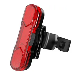 Waterproof USB Rechargeable LED Bike Tail Safety Light (Red)
