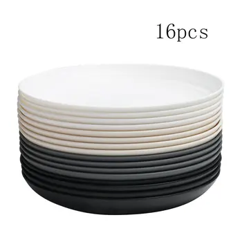 4/16 piatti di plastica (9 pollici di diametro) sono riutilizzabili e adatti per cucine domestiche per snack, snack, dessert 1