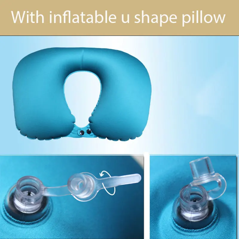 Long-distance Travel Sleeping Bed Airplane High Speed Rail For Baby Kids Adult With 3 Inflatable Pedal 1 U Shape Inflate Pillow