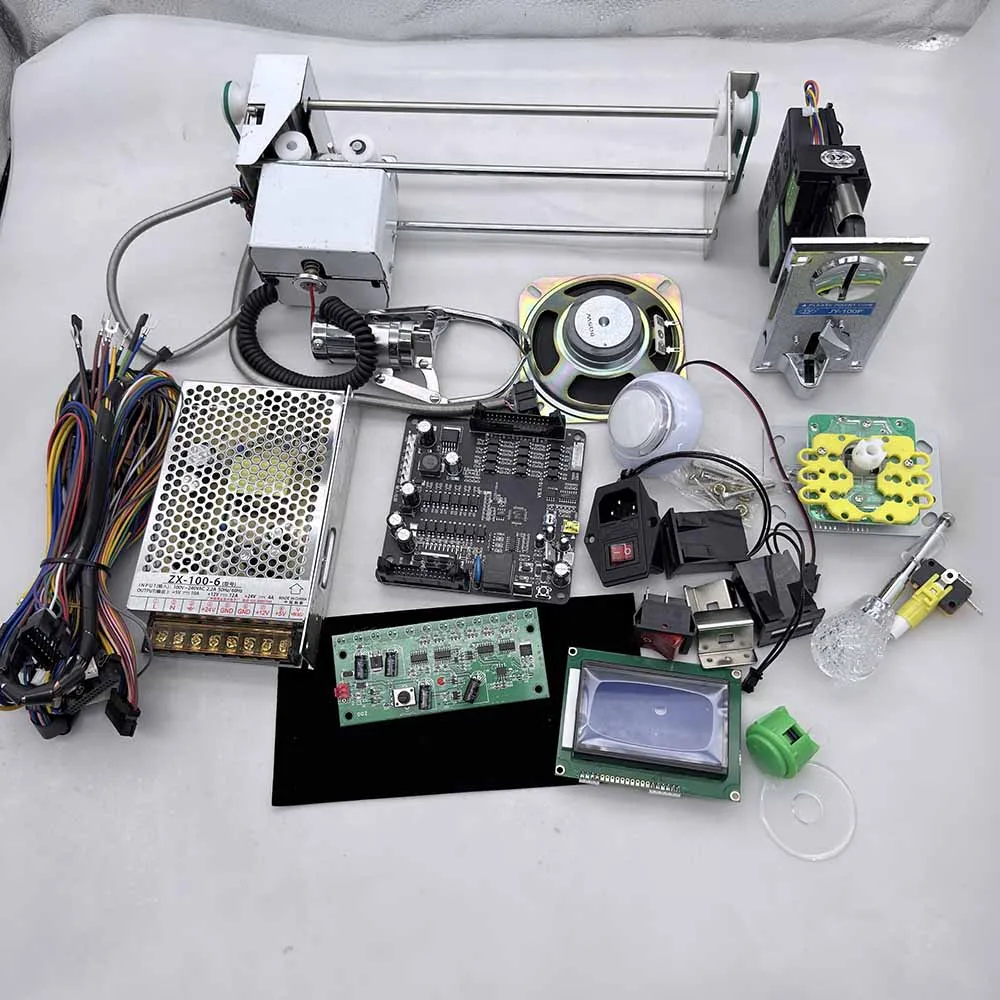 아케이드 미니 장난감 클로 크레인 게임기 DIY 키트 마더보드 LCD 디스플레이 센서 및 와이어 케이블, 스테인레스 스틸 갠트리, 30cm