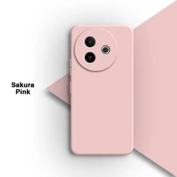 Premium Liquid Silicone Phone Case with Lens Protection - Soft, High - Quality Back Cover for VIVO Y300i (Sakura Pink)