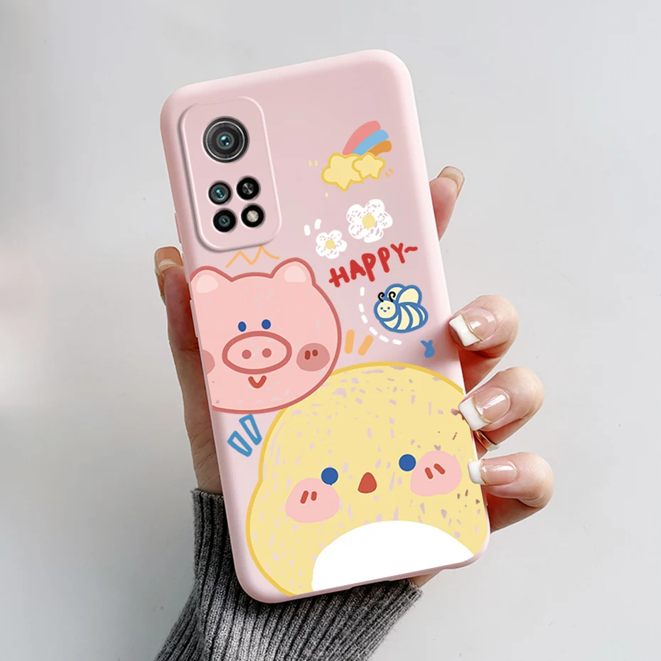 Stylish Painted Silicone Soft Protector Case for Xiaomi 10T Series - Back Cover