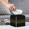 Alpha Phi Alpha Print Tissue Box Cover Leather Tissue Box Holder Square Decor for Living Room Bedroom Bathroom Home Office Car 5