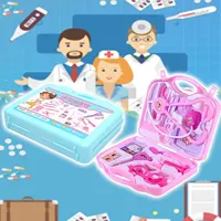 15PCS Multifunctional Medical Tool Box Portable Suitcase Simulation Family Doctor Nurse Pretend Play Set Kids Educational Toy 1