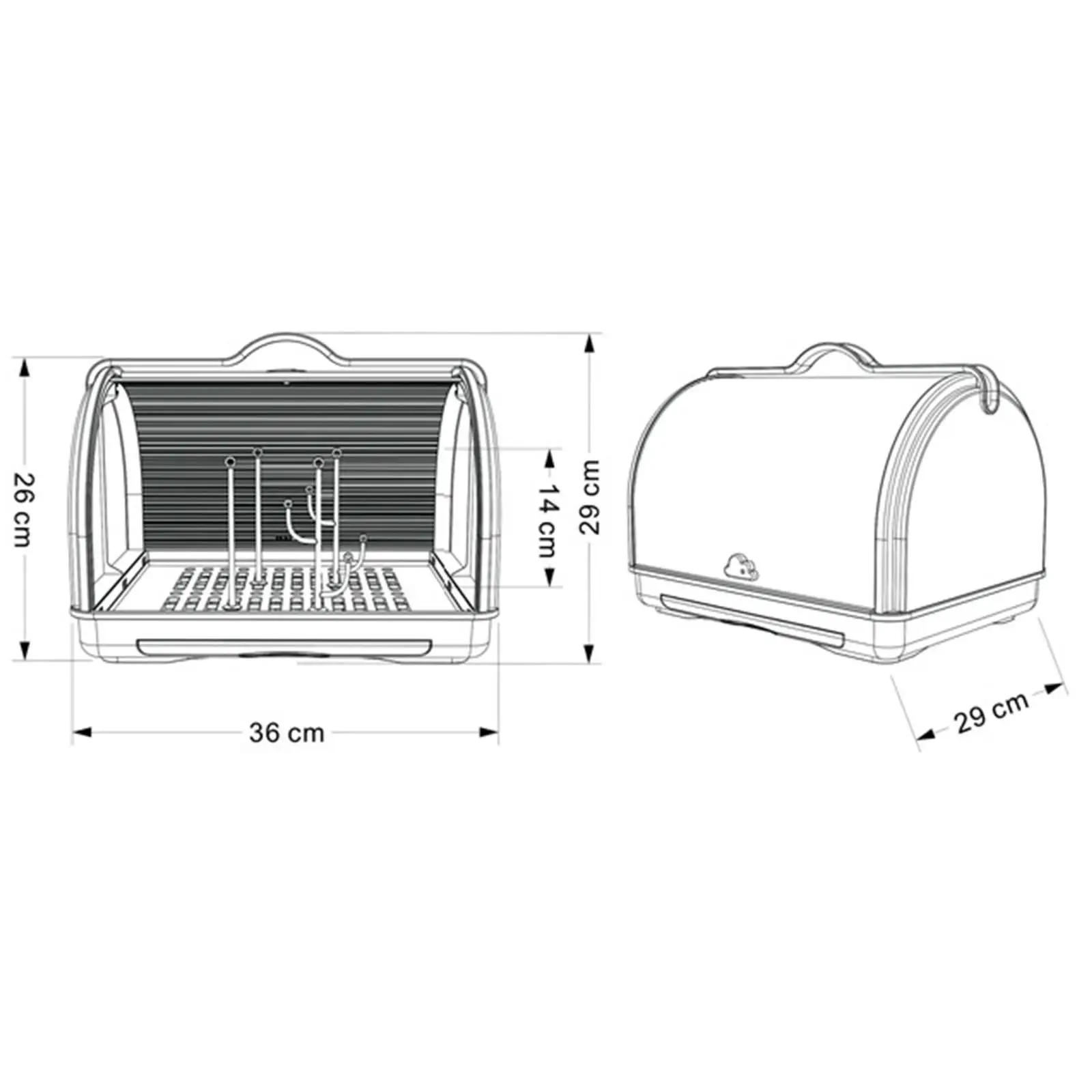 Nursing Bottle Holder Tableware Drying Case Nursing Bottle Storage Box Portable