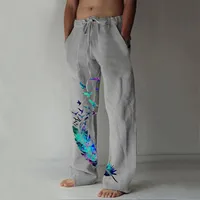 Casual Joggers Trousers Drawstring Linen Overalls Plus Size Printed Classic Streetwear Drawstring Y2k Casual Pants Pantalones - Image 3