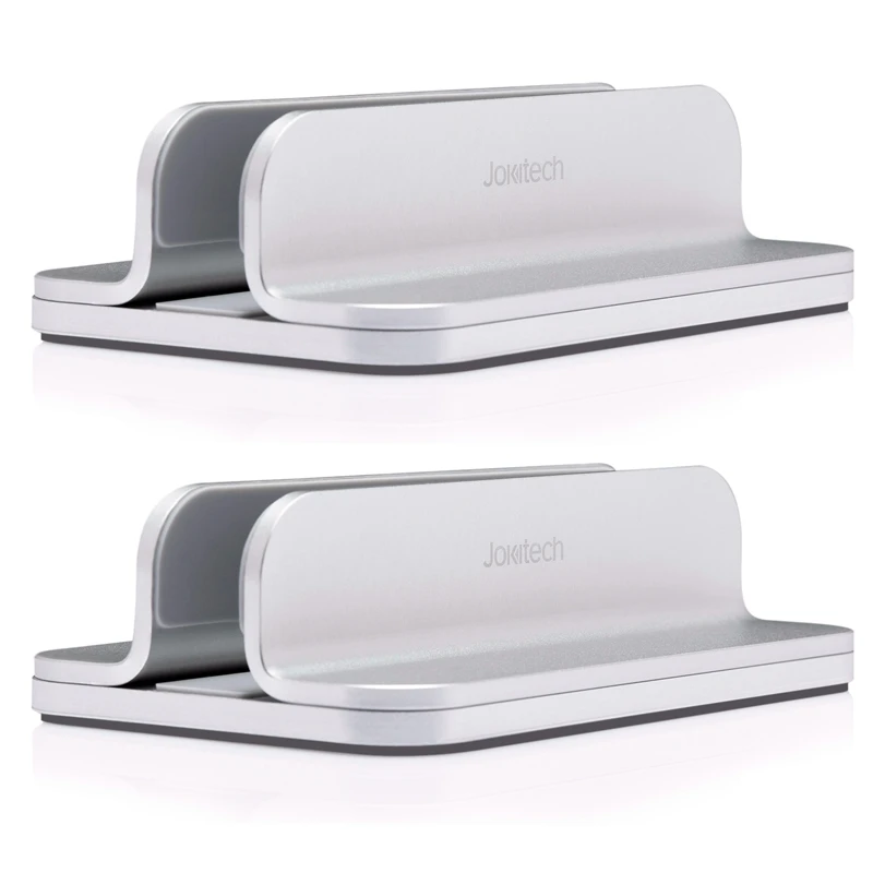 

Вертикальная подставка Jokitech, вертикальный плоский кронштейн из алюминиевого сплава для отвода тепла, для настольного компьютера и ноутбука, 2 шт.