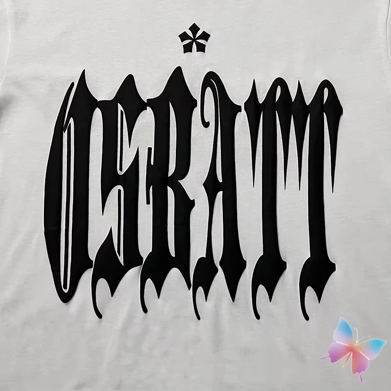 Summer White Short Sleeve Osbatt T-shirt Hight Quality Cotton Bat Foam Printed Round Neck Tshirts Fashion Street Men Women Tops