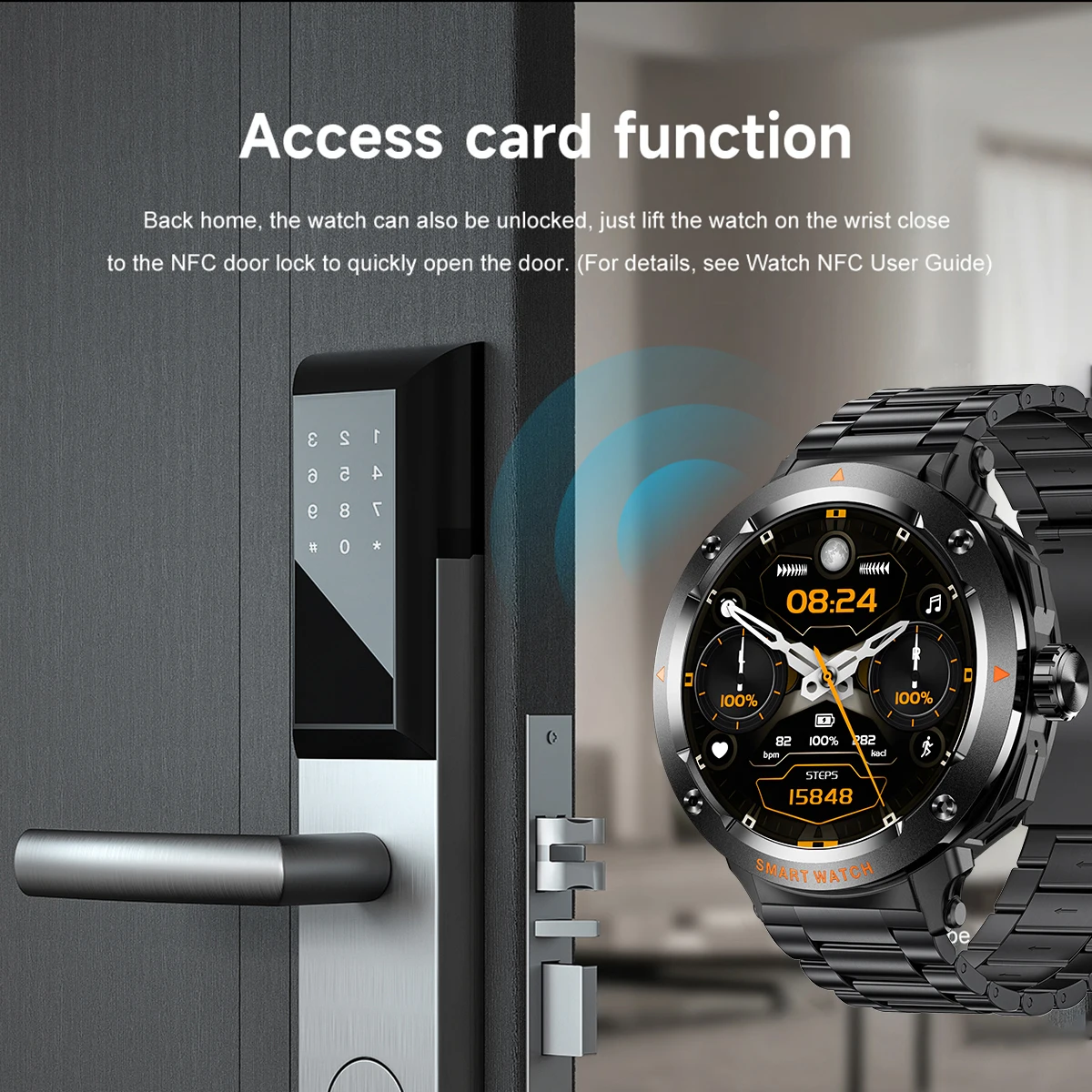 LIGE New 2 In 1 Smart Watch with Headphones Full Touch Screen TWS Bluetooth Earphones NFC Heart Rate Health Monitor Smartwatches