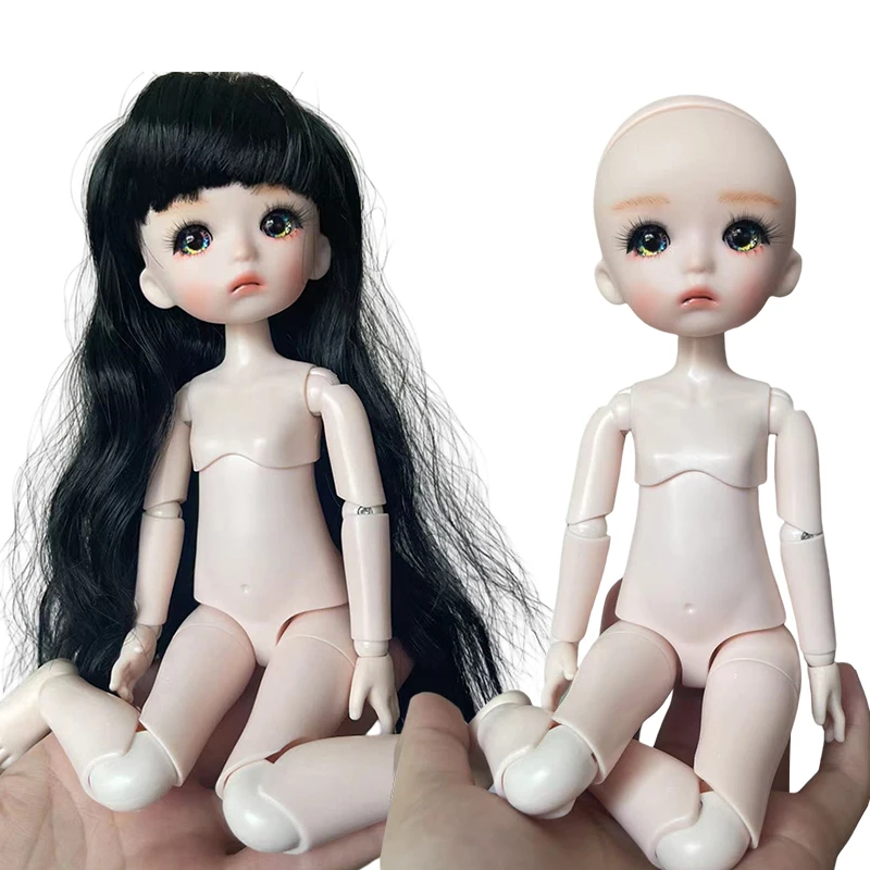 

Cute 28cm Makeup Doll 1/6 Bjd Doll Mechanical Joint Body Handmade DIY Makeup Doll Kids Girls Doll Toy Gift