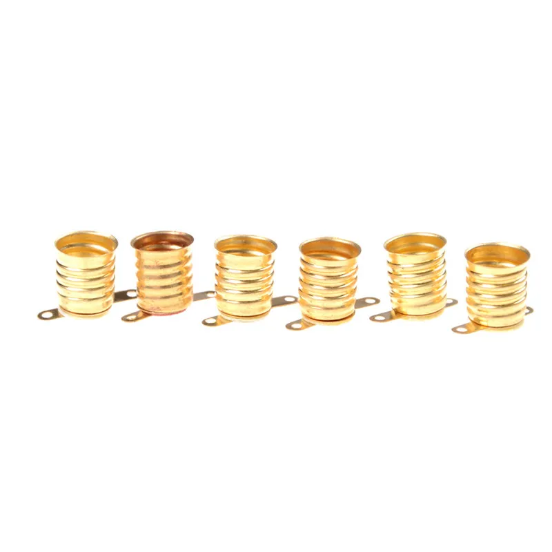 Description Picture 2 of item5 Pcs E10 Light Bulb Screw Base Straight PCB Socket Lamp Holder Copper Shrapnel Converter