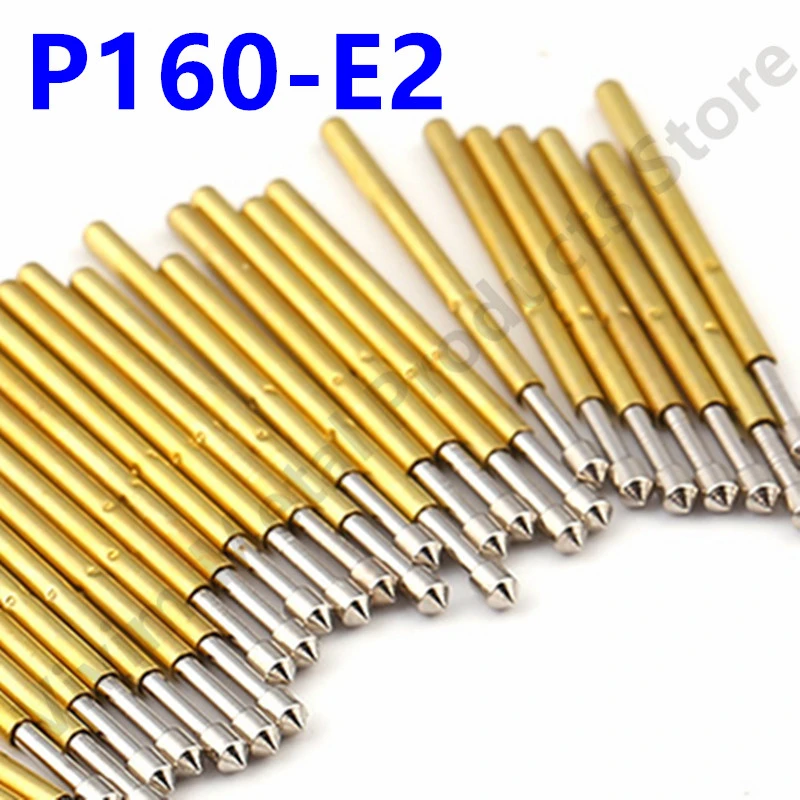 100PCS Spring Test Probe P160E2 Test Pin P160E Brass Test Probe Pogo