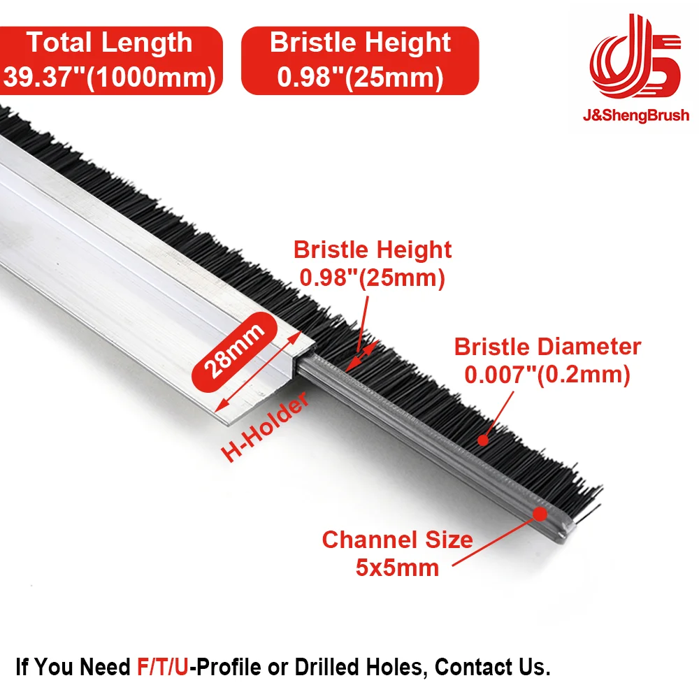 Aluminum Alloy Door & Window Seal Strip Brush - Dustproof & Waterproof Isolation Barrier Accessory